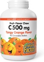 Φυσικοί Παράγοντες, Βιταμίνη C 500 mg, Παιδιά Μασώμενα για Υποστήριξη Υγιή Οστά και Δόντια, Tangy Orange, Vegan, Non-GMO, 90 πλακίδια (90 μερίδες)