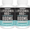 Λιποσωμική NAD+ 800 mg με Trans- ρεσβερατρόλη 300 mg, μέγιστη απορρόφηση, πραγματική NAD+ Συμπλήρωμα ενίσχυσης για υγιή γήρανση, Κυτταρική ενέργεια, επισκευή DNA, μακροζωία - 120 Softgels