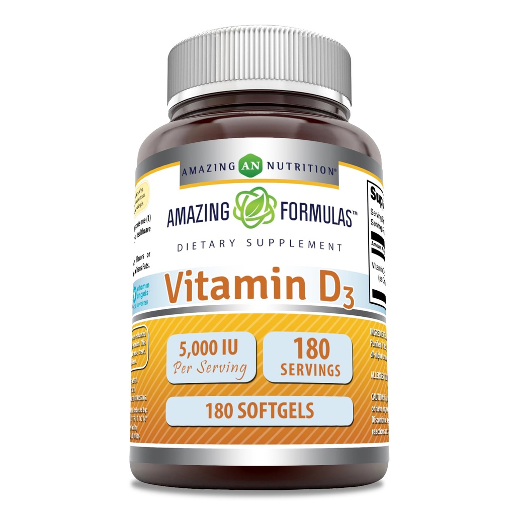 Amazing Formulas Βιταμίνη D3 (Χολκαλσιφερόλη) Συμπλήρωμα 