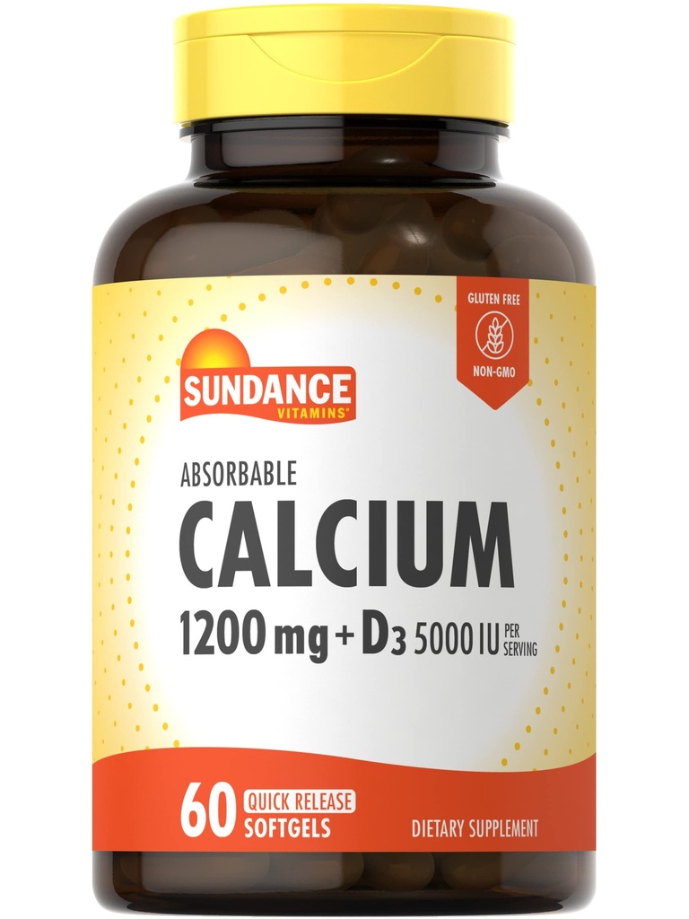 Sundance Calcium 1200 mg με βιταμίνη D3 5000 IU 