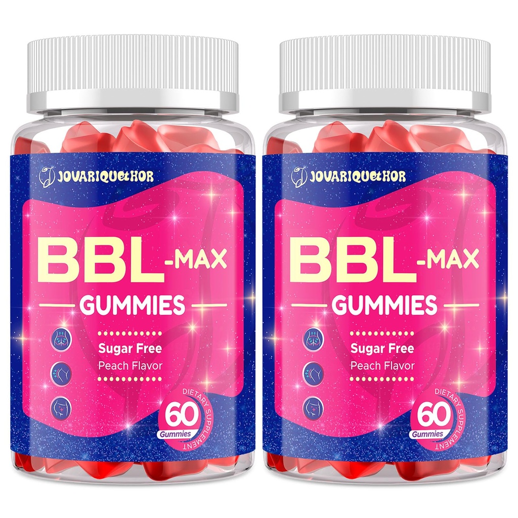 Booty Gummies για γυναίκες - BBL Gummies με πολυβιταμίνες και εκχυλίσματα βοτάνων - Ροδάκινο Γεύση - 120 κόμης