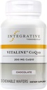 Ολοκληρωτικά Θεραπευτικά Vitaline CoQ10 200 mg - Συμπλήρωμα Υποστήριξης για την Υγεία του εγκεφάλου για Ενήλικες* - Υποστηρίζει την Υγεία της Καρδιάς* - Χωρίς γαλακτοκομικά - Σοκολάτα Γεύση, 30 Μασώμενα Δισκία (30 Σερβιέτες)