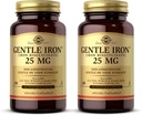 Solgar Gentle Iron (Βιγλυκινικό Iron) 25 mg - 180 κάψουλες λαχανικών, Συσκευασία των 2 - Μη Συντηρητικό, Απαλό στο στομάχι σας - Μη ΓΤΟ, Χωρίς Γλουτένη - 360 Σύνολο Σερβιέτες