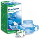 SinuCleanse Soft Tip Neti Pot Nasal Wash System, Ανακουφίζει Nasνική συμφόρηση Λόγω του κρύου & γρίπης, ξηρού αέρα, Αλλεργίες, 30 όλα-φυσικά πακέτα αλατιού, Made in USA