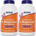 NOW Foods Pure, Organic D-Mannose 10 oz Powder (Pack of 2) - Bladder Cleanse and Urinary Tract Health Supplement - Non-GMO - Vegan Friendly - 2000mg / 2 Grams per Serving