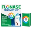 Flonase Sensimist Allergy Relief Nasal Spray - Μη υπνηλία 24HR Long Lasting Allergy Relief with Fine, Scent-Free Mist - 120 Sprays Plus Bonus Pack of Tissers