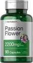 Horbäach Passion Flower Capsules | 2200mg | 90 Count | Non-GMO & Gluten Free Extract Supplement