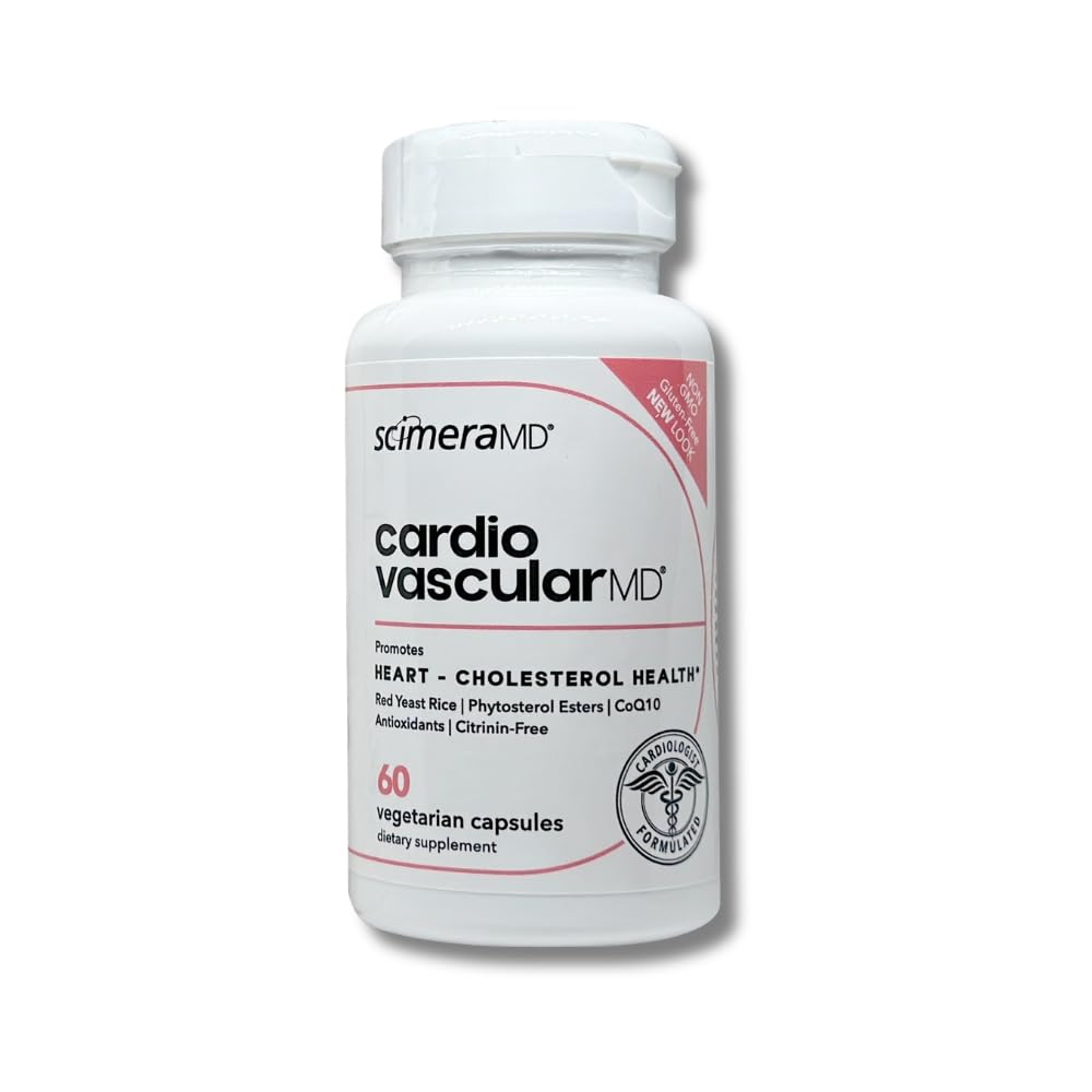 ScimeraMD® CardiovascularMD Red Yeast Rice Supplement with Phytosterol Ester and CoQ10 for Heart Health and Cholesterol Support, 60 CT