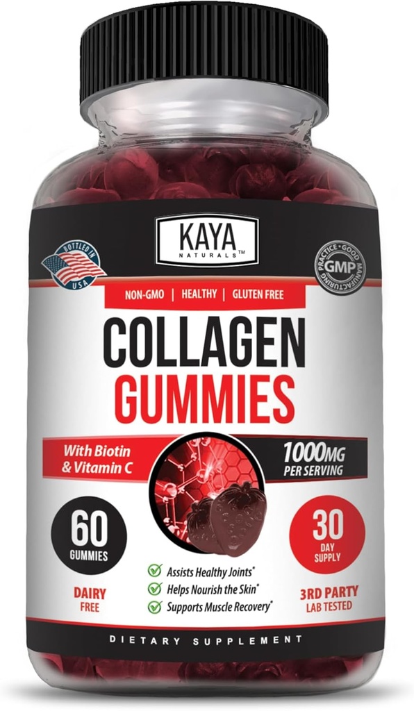 Kaya Naturals Gummies κολλαγόνο για άνδρες και γυναίκες συμπλήρωμα 