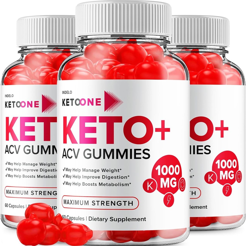 (3 Πακέτο) Keto One Gummies Advanced Loss - ACV Gummies Μέγιστη δύναμη, Keto One Keto Plus ACV Weight Management Gummies Apple Cider Vinegar, Keto One Gummies Κριτικές B12 Keto+ACV (180 Gummies)