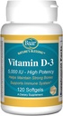 Baar Vitamin D-3 Softgels, 5,000 IU, 120 Softgels