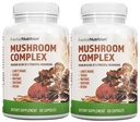 Βότανο Διατροφή Mushroom Complex 700mg έως 1400mg. Τα 5 πιο ισχυρά μανιτάρια - Lions Mane, Reishi, Chaga, Maitake, Shiitake - Υποστηρίζει την υγεία του ανοσοποιητικού, Nootropic Brain Health for Memory & Focus