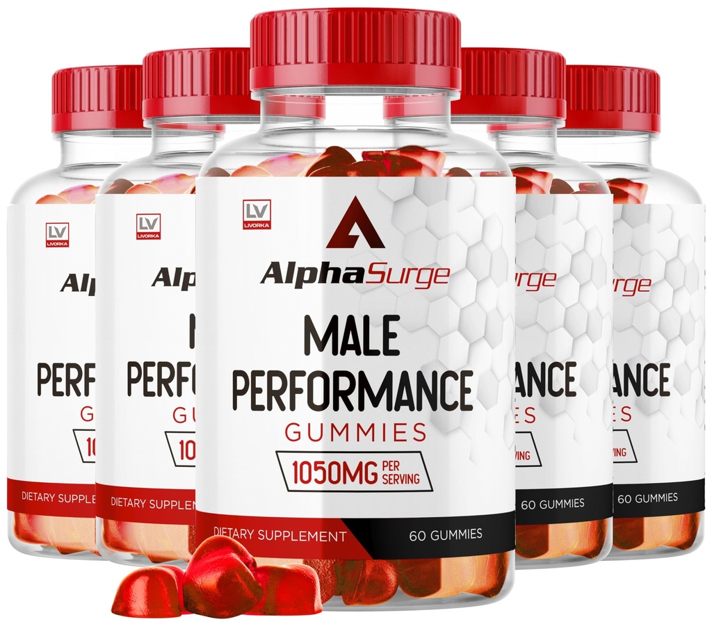 LIVORKA Alpha Surge for Men - Alpha Surge Gummies for Male, Alfa Surge Gummies 1050mg, Alpha Surge XL Gummie, Alphasurge Gummies, Alfa Surge Gummies, Alpha Sugre Male, 300 Gummies για 5 μήνες