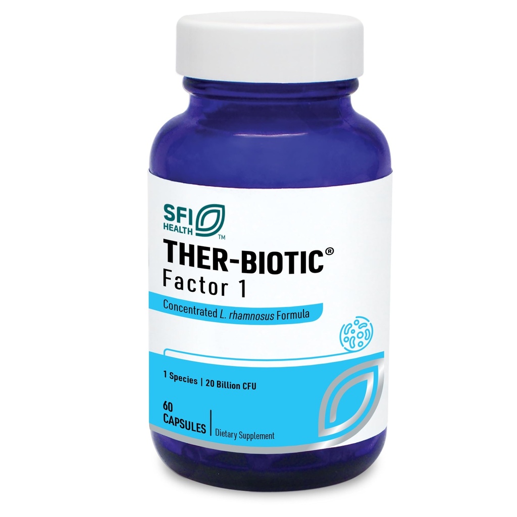 Klaire Labs SFI Health Ther-Biotic Factor 1 Probiotic - Lactobacillus Rhamnosus Single Species Probiotic - 20 Δισεκατομμύρια CFU - Gut + Immune Support - L Rhamnosus Probiotics - Hypoallergenic (60 Κάψουλες)
