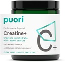 Puori Creatine Monohydrate Powder with Taurine - Unflaved Creatine Powder, Pre-Women - Muscle Builder, Enhanced Workout Performance & Strength Building - 60 Υπηρεσίες