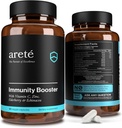 Premium Immunity Booster Supplement – 10 in 1 Natural Respiratory & Immune System Booster, 90 Capsules, Vitamin C, Zinc, Elderberry, Turmeric Curcumin, Garlic, Probiotic Immune Boost Support Vitamins
