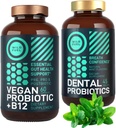 Vegan Probiotic Plus B12 και στοματικό προβιοτικό μέντα ενισχυμένο προβιοτικό πακέτο