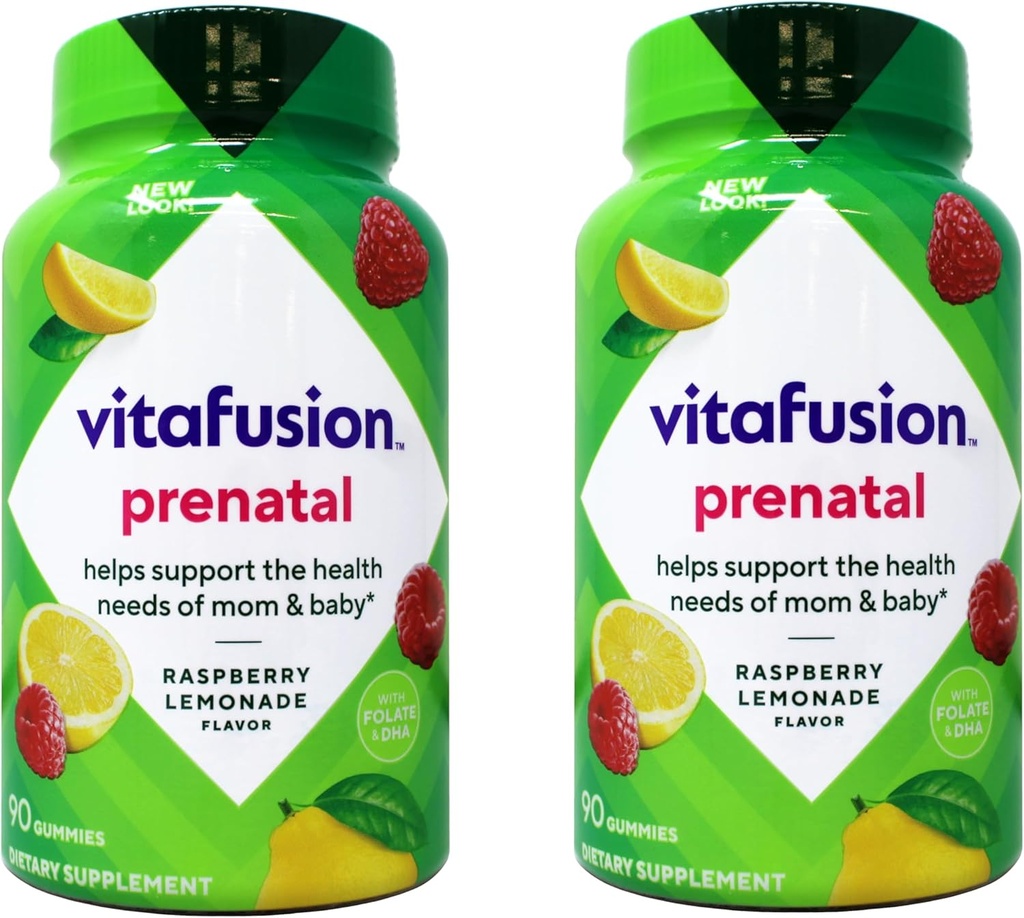 Vitafusion Προγεννητική Dha & Φολικό οξύ Gummy Βιταμίνες 90 κόμης (2 συσκευασία)