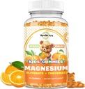 Μαγνήσιο Σύμπλεγμα Gummies για τα παιδιά και τους ενήλικες- Μαγνήσιο Γλυκινικό συμπλήρωμα-Υποστηρίξτε ήρεμο στρες ανακούφιση, οστά, Mood Vegan-Δωρεάν γεύση πορτοκάλι, 60 Gummies
