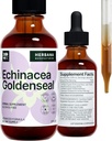 Echinacea και Goldenseal 2 fl oz Liquid Extract - Φυσικό συμπλήρωμα βοτάνων - ανοσοποιητικές σταγόνες υποστήριξης - Ενισχύστε τον ύπνο 