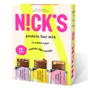 Nick's Protein Bars Chocolate Variety Pack High Protein, Low Calories, Low Carb Keto Friendly Snacks Όχι Προστέθηκε Ζάχαρη, Αλμυρό Φυστίκι, Σοκολάτα Καραμέλ και Σοκολάτα Αμυγδάλου (12 Pack)