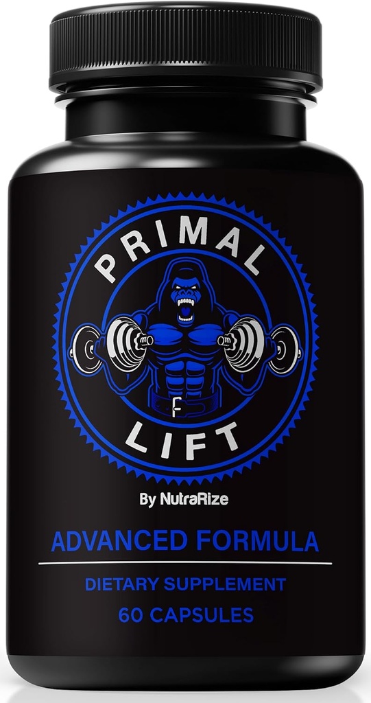 NutraRize Primal Lift for Men, Επίσημη Formula for Stamina and Energy, Primal Lift, Primal Lift Αρσενικά χάπια απόδοσης, Primal Lift ME Formula, PrimalLift Κάψουλες, Όλα Φυσική Υποστήριξη (60 Κάψουλες)