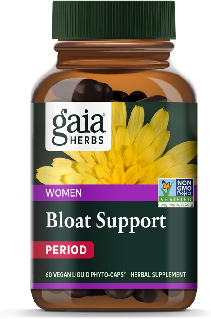 Gaia Herbs Bloat Support - Γυναικεία Συμπληρώματα Υγείας για την Υποστήριξη της Μπλόφας & της Διέγερσης - Κατασκευασμένο με Dandelion Leaf, Burdock Root, Horsetail & More - 60 Vegan Κάψουλες (30 Services)