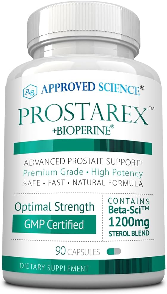 Εγκεκριμένη επιστήμη Prostarex - Συμπλήρωμα Prostate - Saw Palmetto, 1200mg Beta-Sitosterol, Bioperine - 90 κάψουλες - 1 μήνας προσφοράς