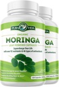 PURA VIDA MORINGA Κάψουλες Ενιαίας Προέλευσης Οργανική σκόνη Moringa. Moringa Leaf. Ενέργεια, Μεταβολισμός, & Ανοσολογική Υποστήριξη. 120ct. 500mg Caps. (Συσκευασία του 2)