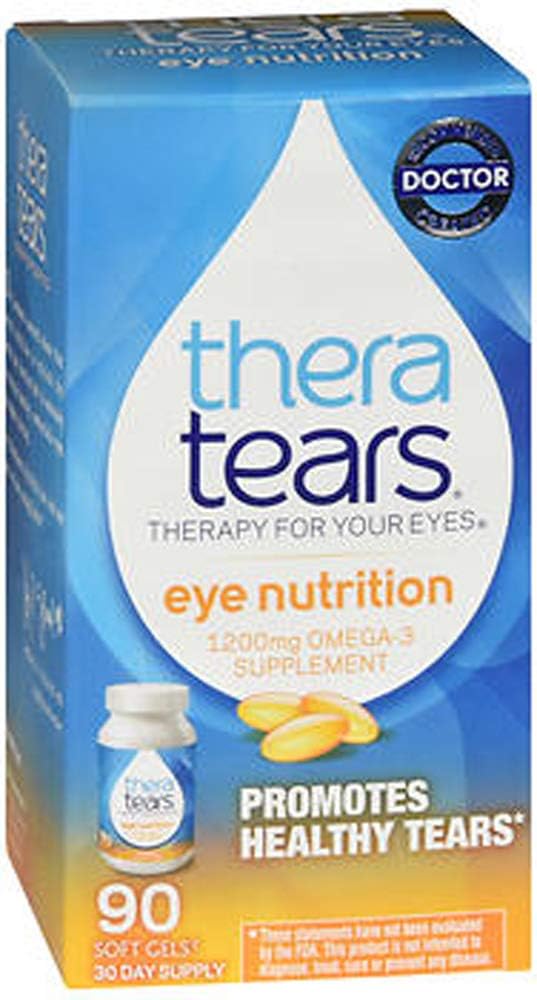 TheraTears Διατροφή ματιών - 90 Εύκολα Καταπιείτε κάψουλες, Συσκευασία των 2