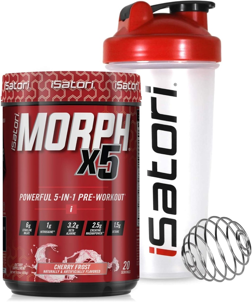 iSatori Morph Xtreme Έντονη Προγύμναση - Βόμβες (20 εξυπηρετούν) κλασικό μπουκάλι Blender (Καθαρίστε το μπουκάλι με κόκκινη κορυφή)
