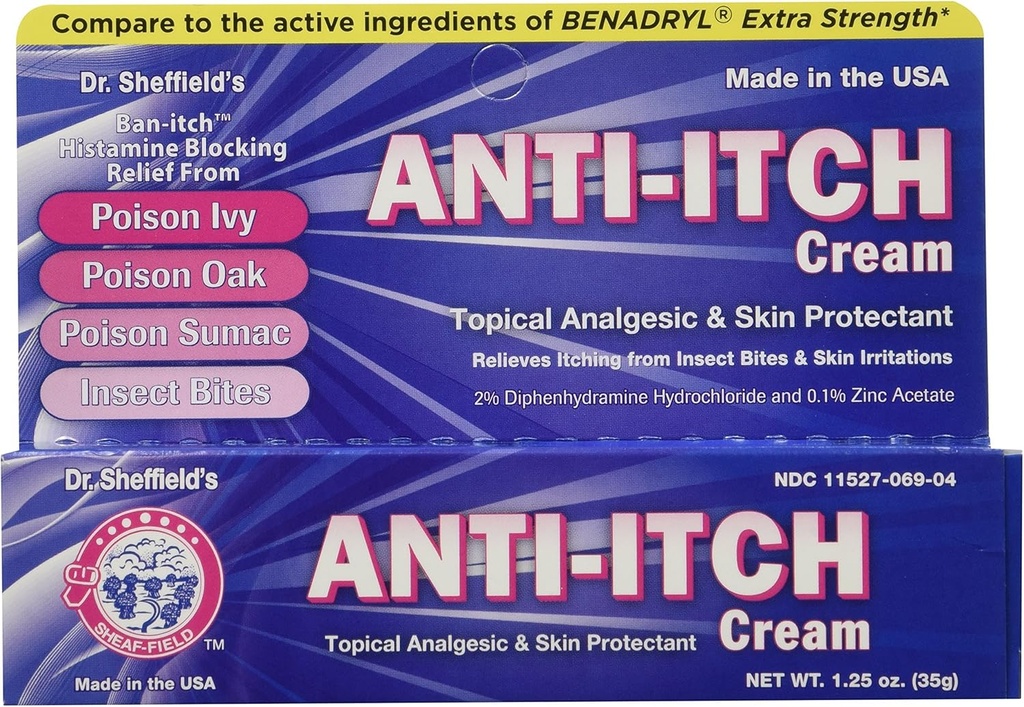 Anti-Itch Cream with Histamine Blocker, 1.25 oz