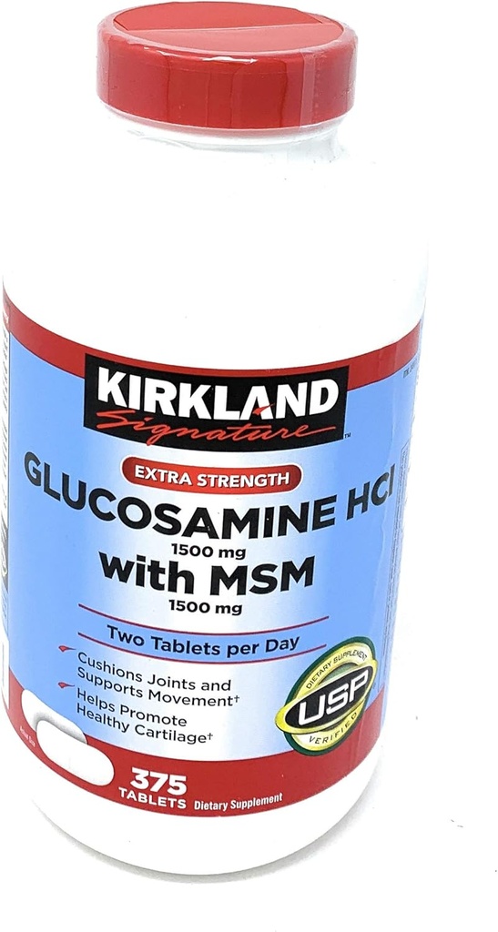 Kirkland Υπογραφή Γλυκοζαμίνη με MSM, 375 δισκία (3 Συσκευασία)