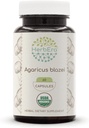 HerbEra Agaricus Blazei USDA Organic 60 Capsules | Natural Herbal Supplement | Certified Organic Vegetarian Capsules and Organic Agaricus Blazei (Agaricus blazei murill) Dried Mushroom (60 Capsules)