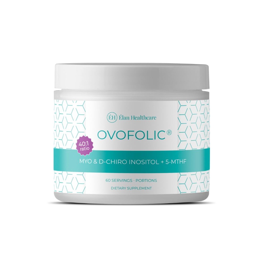 Inositol Supplement - Myo-Inositol and D-Chiro Inositol Plus Active Folate- Ideal 40:1 Ratio (60 Servings, 129g Jar)