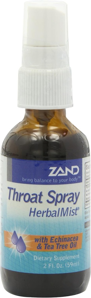 ZAND Immunity HerbalMist Throat Spray | Soothing Formula with Echinacea, Tea Tree, Sage, Elderberry & Peppermint (2oz)