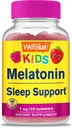 WellYe Kids Melatonin Gummies 1 mg - συμπλήρωμα Gummy Sleep Aid χωρίς φάρμακα, Υποστήριξη ύπνου για τα παιδιά - Χωρίς γλουτένη, Ζελατίνη Δωρεάν, Μη ΓΤΟ, Χορτοφαγικά - Φυσικής προέλευσης Γεύση - 60 Gummies