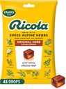 Ricola Original Herb Cough Drops, 45 Count, Cough Suppressant & Throat Ανακουφίζει σταγόνες με φυσικώς πηγασμένη μενθόλη, ευχάριστη γεύση βοτάνων & λαρυγγισμού