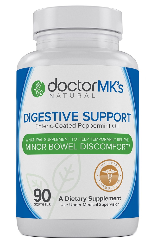 IBS Relief Supplement by Doctor MK's®, 90 Κάψουλες Εντερικού Επικαλυμμένου Λάδι Πιπεριού, Συνδρόμου Ευερέθιστου Μπόουελ, Digestive Support Formula