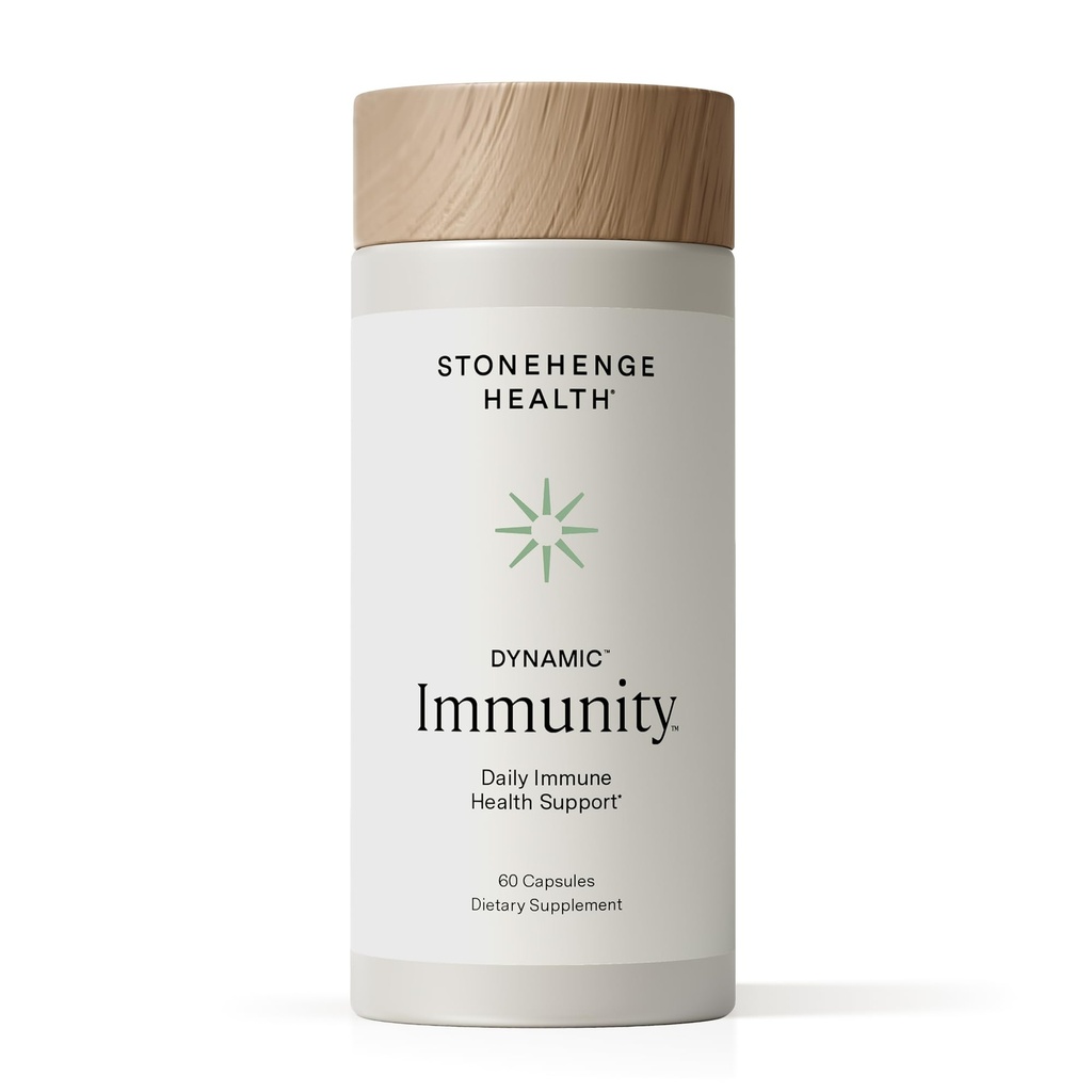 Stonehenge Health Dynamic Immunity Daily Supplement 10-in-1 Immune Boosters Zinc, Elderberry, Echinacea, Vitamin C & Probiotic L. Acidophilus – Υποστηρίζει ανοσοποιητικό σύστημα & αναπνευστική υγεία, 60 κάψουλες