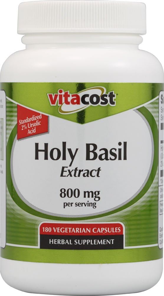 Vitacost Holy Basil Extract - 800 mg ανά Σερβίρισμα - 180 κάψουλες χορτοφάγων