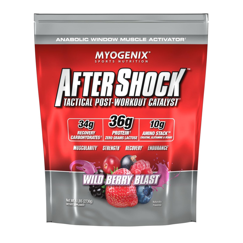 Myogenix μετά το σεισμό μετά την προπόνηση - μυϊκή ανάπτυξη σκόνη πρωτεΐνης ορού γάλακτος — επιταχύνει την ανάπτυξη και την αποκατάσταση των μυών - υποστηρίζει κοινή υγεία και επαναπληρώνει Glycogen — Wildberry Blast, 6 lbs