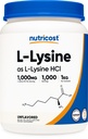Nutricost L-Lysine Powder 1KG (2,2lbs) - Καθαρή L-Lysine, μη-GMO, Χωρίς γλουτένη