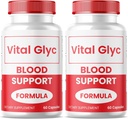 (2 Πακέτο) Vital Glyc Κάψουλες - Επίσημη Φόρμουλα Υποστήριξης Αίματος, Vital Glyc Body Besser Καθαριστικό, Vital Glyc Glyco Optimizer Χάπια, Υποστηρίζει Συνολική Υγεία & Ευεξία, Vital Glyc Powder (120 Κάψουλες)