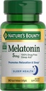Nature's Bounty Melatonin, 100% Drug Free Sleep Aid, Dietary Supplement, Promotes Relaxation and Sleep Health, 5mg, 90 Softgels (Pack of 1)