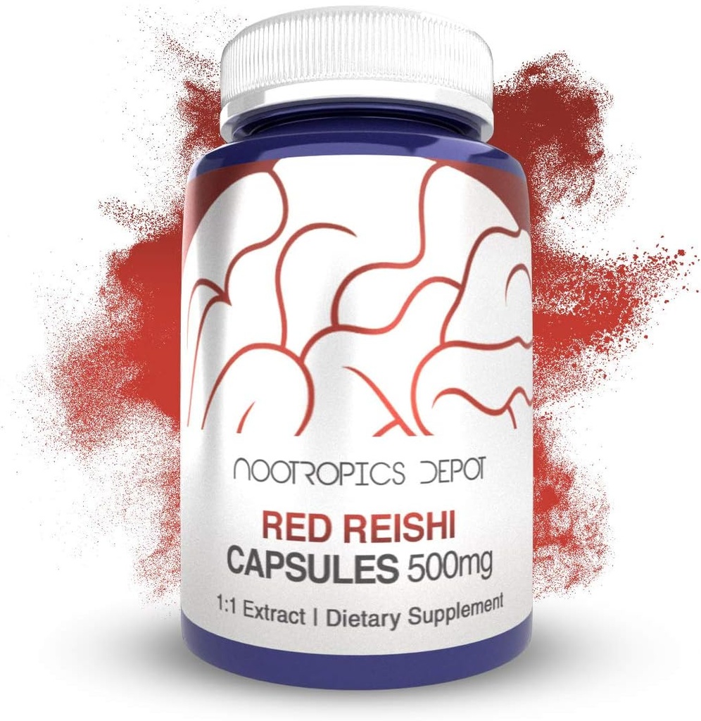 Nootropics Depot Red Reishi Mushroom Capses 