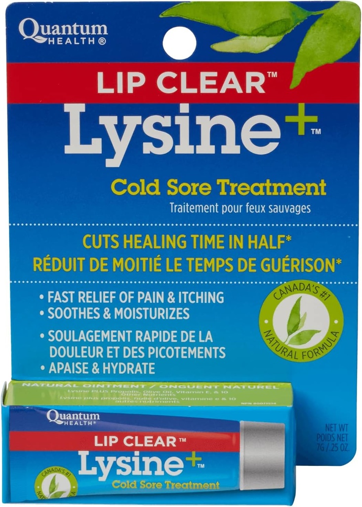 Lip Clear Lysine+ Cold Sore Treatment 0.25 oz ( Pack of 3)