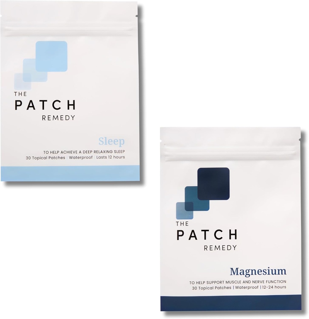 Το Patch Remedy Sleep & Magnesium Bundle - (60 Patches) Φυσικό μελατονίνη-free Sleeping Patch & μαγνήσιο Glycinate Patch Kit 
