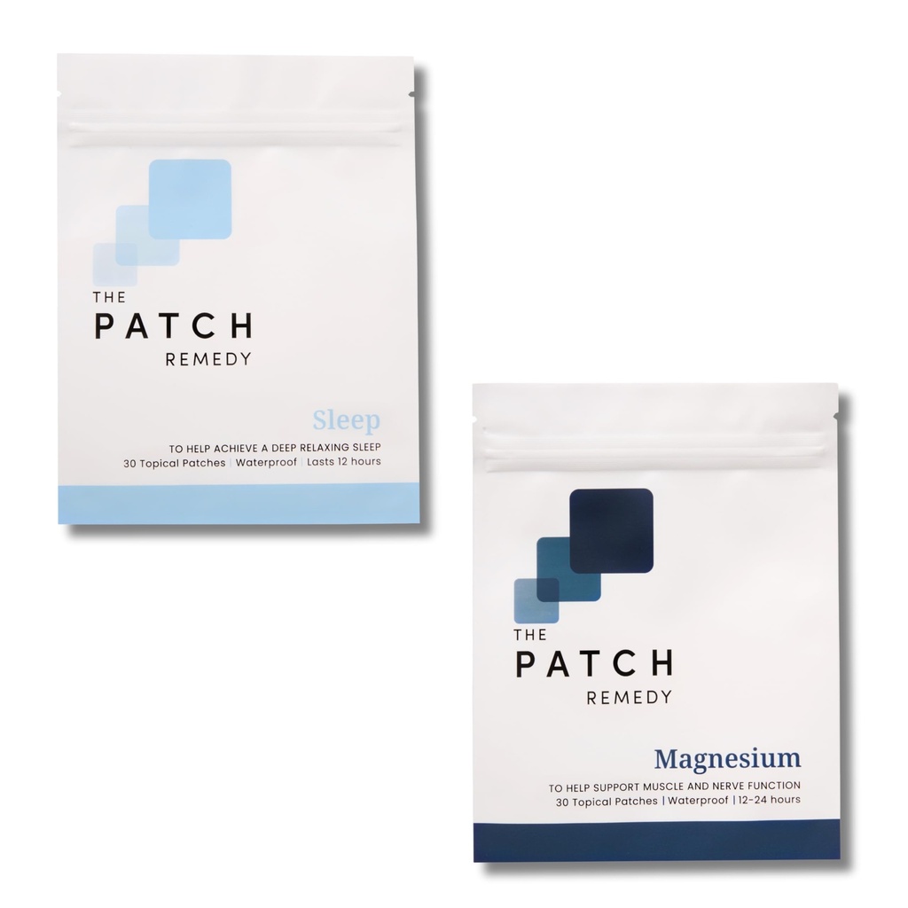 Το Patch Remedy Sleep & Magnesium Bundle - (60 Patches) Φυσικό χωρίς μελατονίνη & μαγνήσιο κιτ Glycinate Patch Kit 