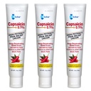 Globe (3 Pack) Capsaicin 0.1% Υψηλής Ικανότητας Κρέμα ανακούφισης πόνου, Αρωματισμένο (2 oz) Βαθιά Καθαριστική Ανακούφιση από: Αρθρίτιδα, Μύες, αρθρώσεις και οσφυαλγία